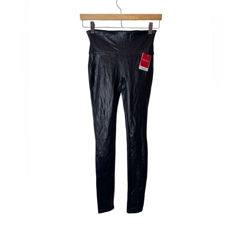 NEW SPANX | faux leather leggings small black